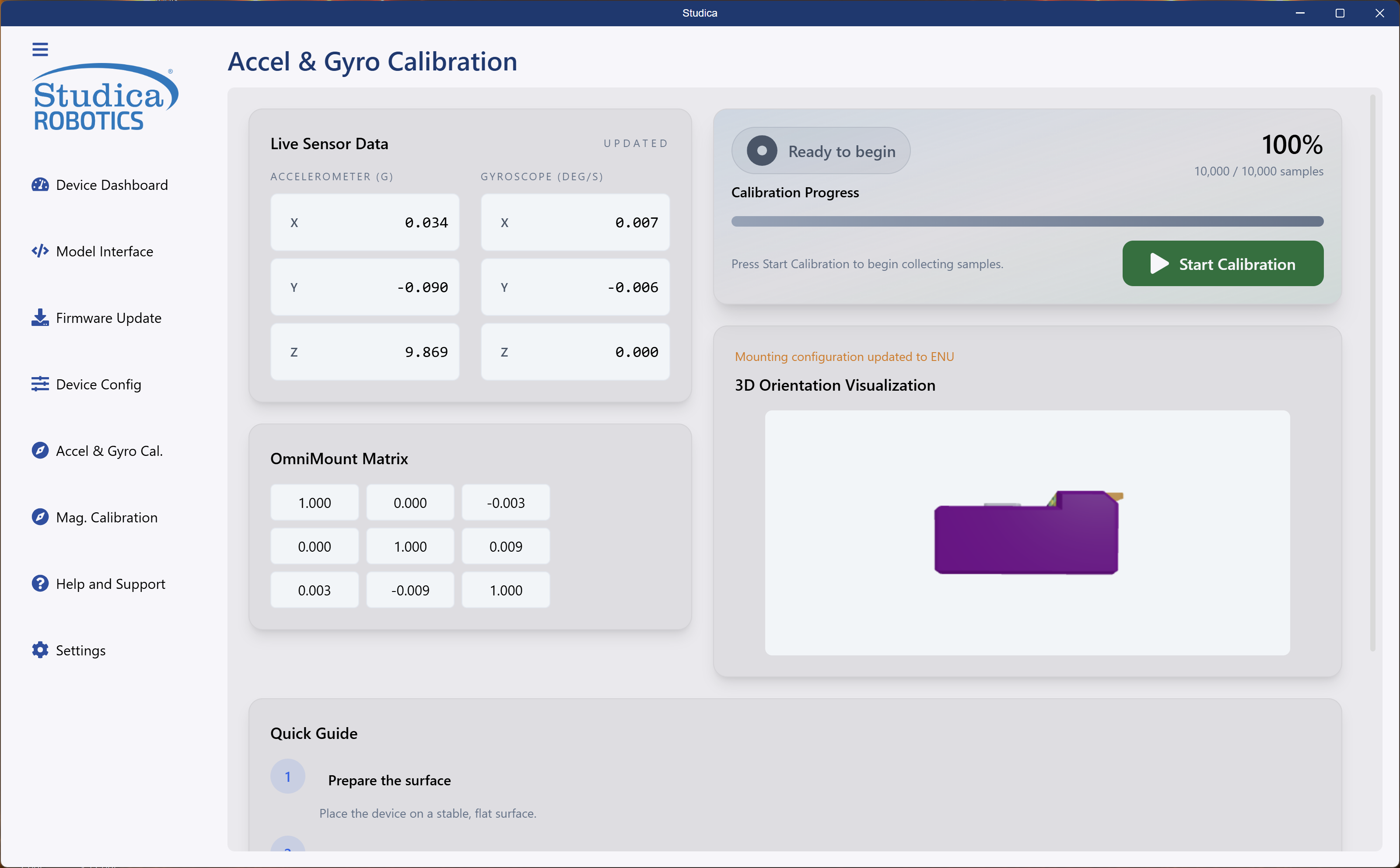 NavX3 Accel & Gyro calibration complete
