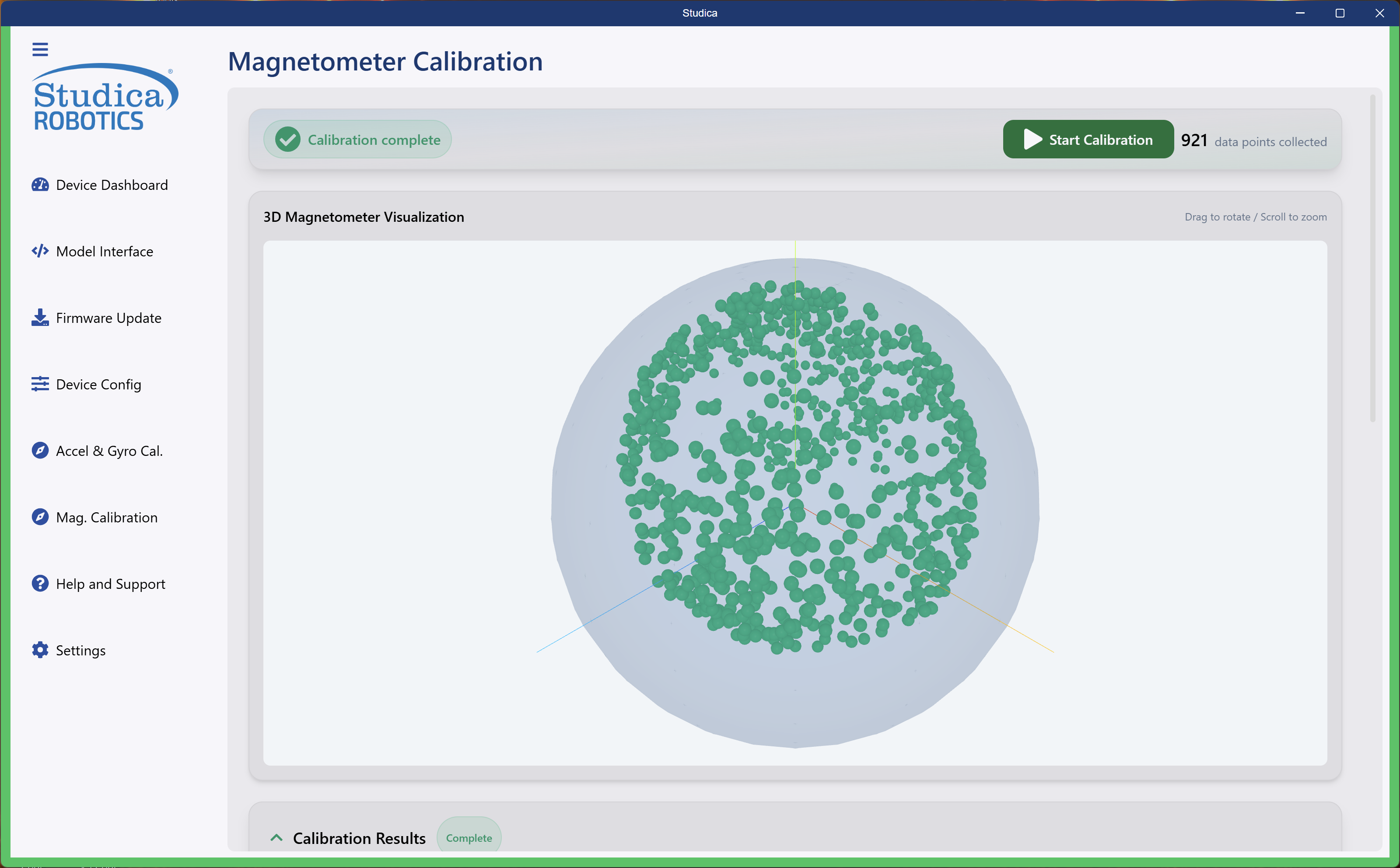 NavX3 Magnetometer calibration complete